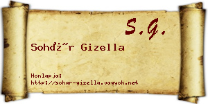 Sohár Gizella névjegykártya
