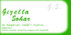 gizella sohar business card